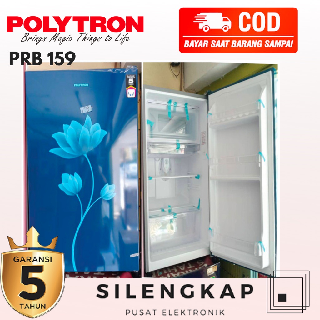 Jual KULKAS 1 PINTU POLYTRON PRB 159 MOTIF GARANSI RESMI | Shopee Indonesia