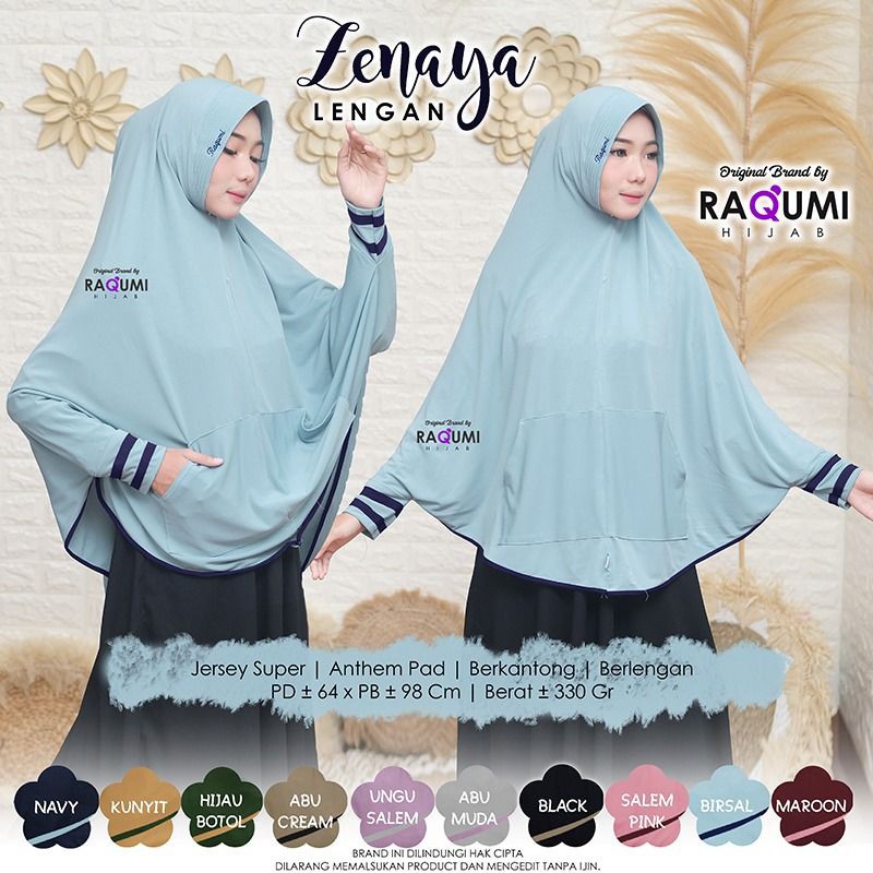 Jual ZENAYA RAQUMI HIJAB LENGAN HIJAB TANGAN JILBAB LENGAN JILBAB