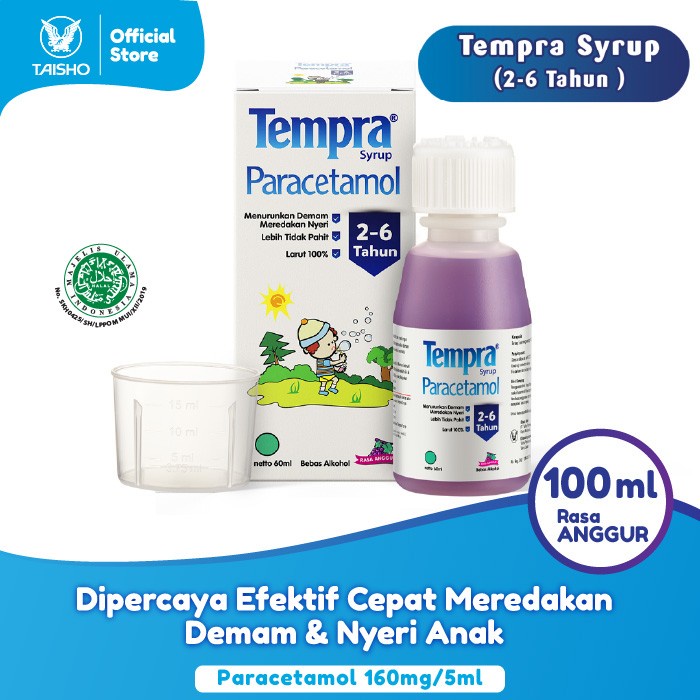 Jual Tempra Syrup Penurun Demam Panas Anak / Bayi Paracetamol Forte ...