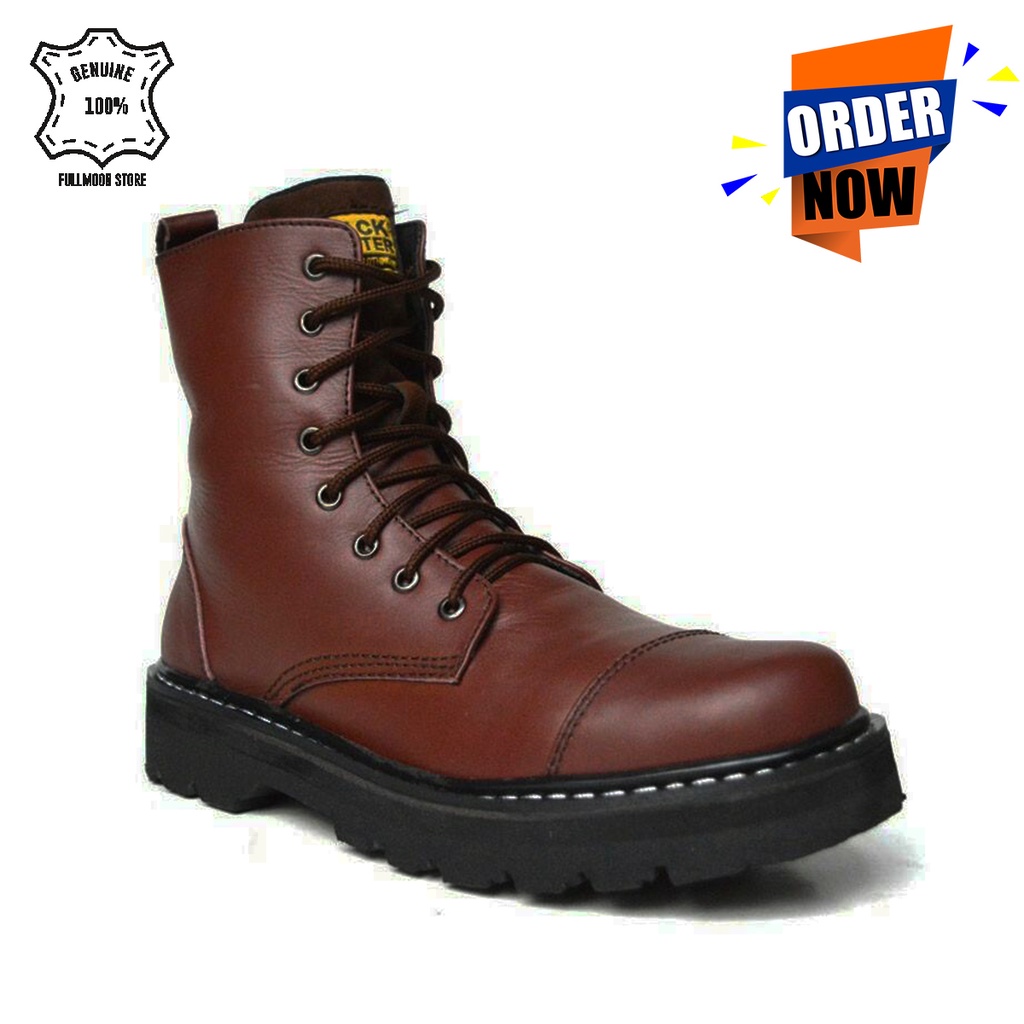 Jual Sepatu underground double sol kulit asli rockers boots pria ...