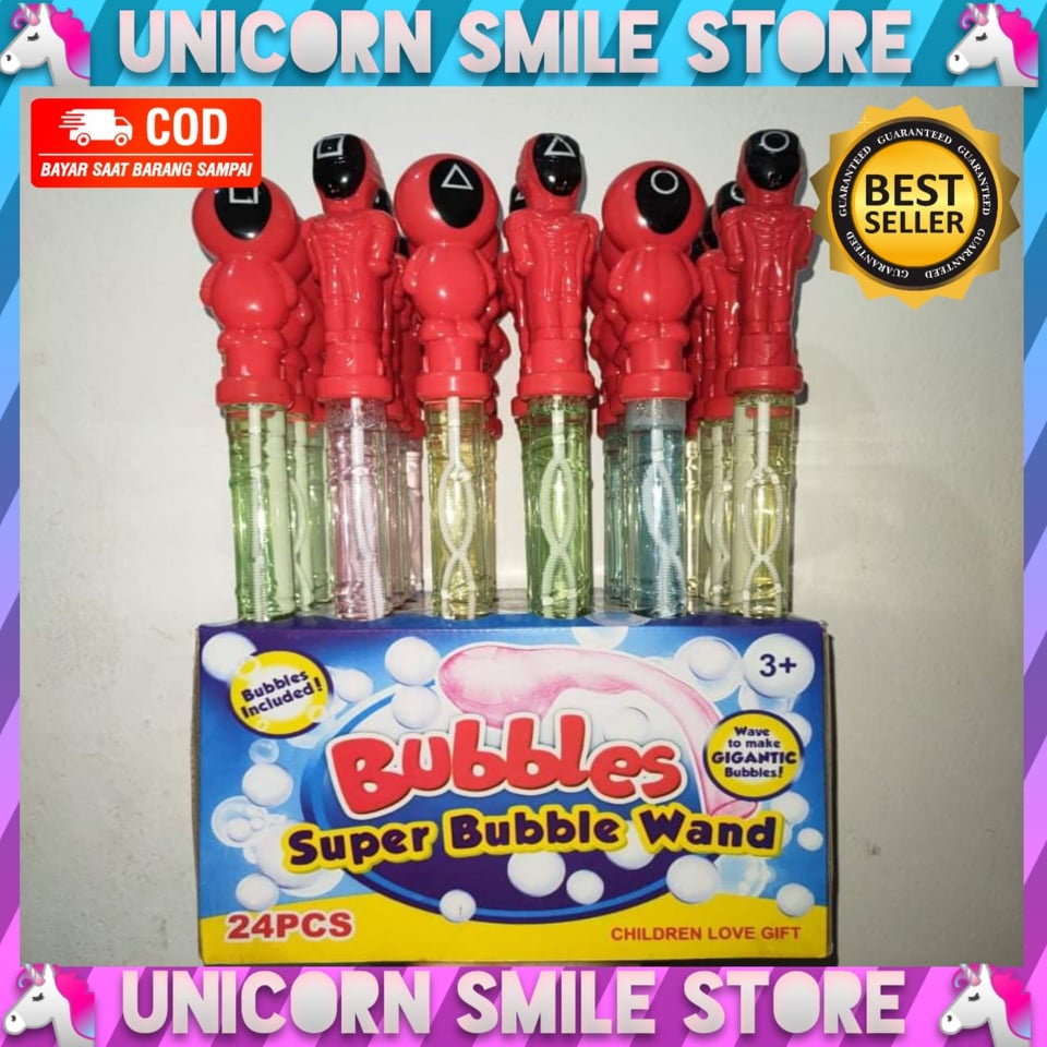 Jual MAINAN BUBBLE STIK SABUN KARAKTER SQUID GAME / GELEMBUNG SABUN
