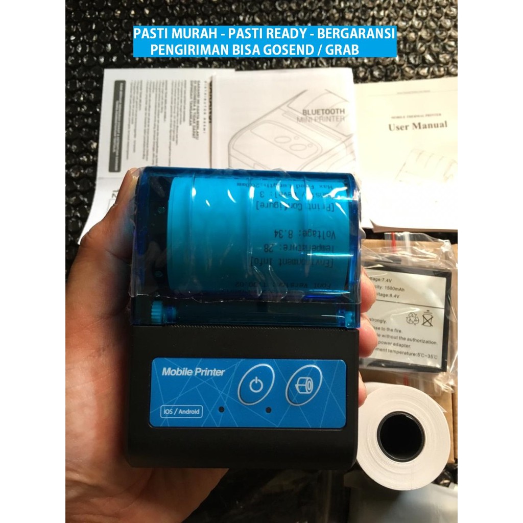 Jual Mini Portable Bluetooth Thermal Printer Android / iOS | Shopee ...