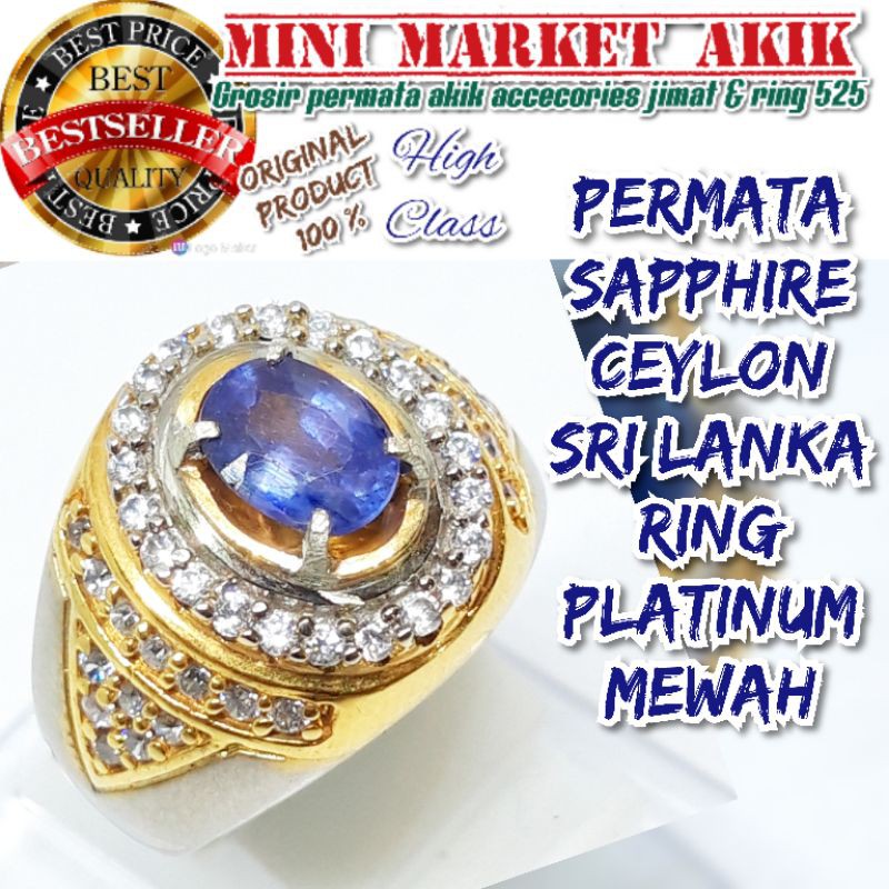 Jual Batu Cincin Permata Blue Safir Ceylon Sri Lanka Shopee Indonesia 2298