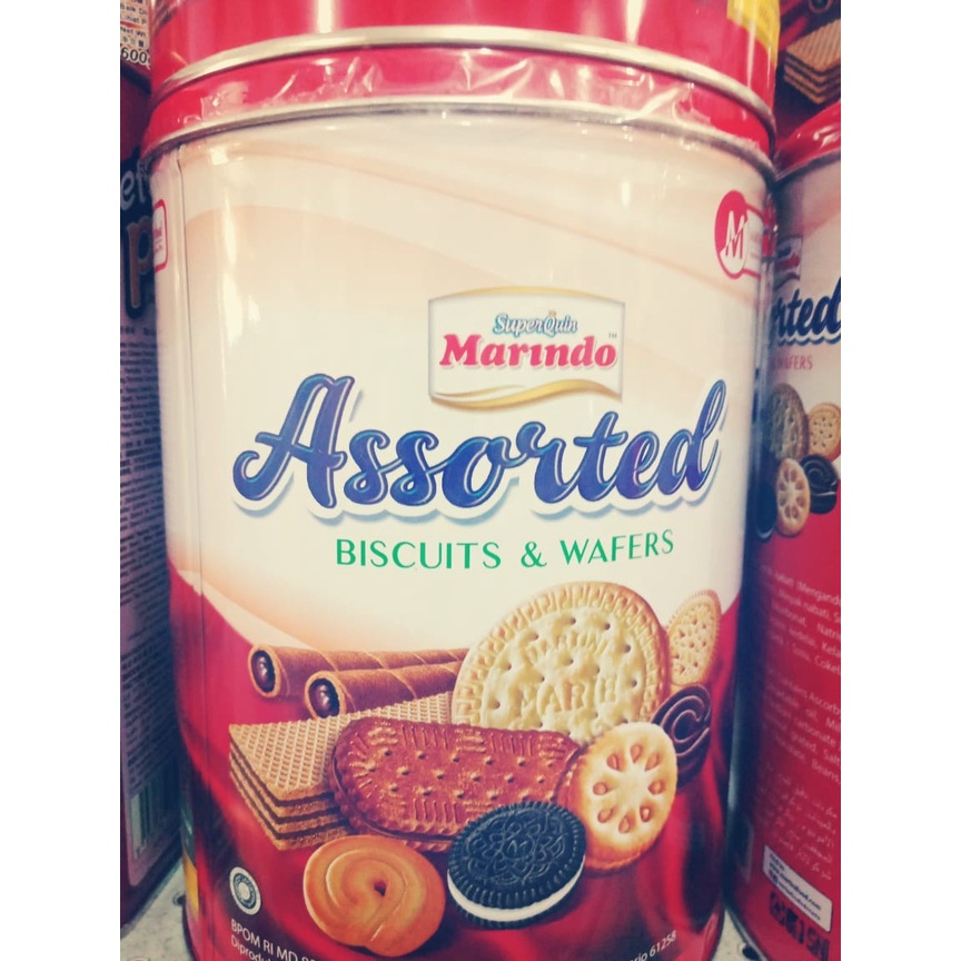 Jual MARINDO ASSORTED BISKUIT AND WAFFER 600GR | Shopee Indonesia