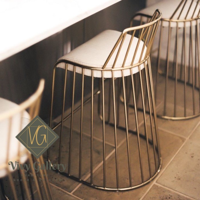 Jual Bar Stool Besi Gold | Shopee Indonesia