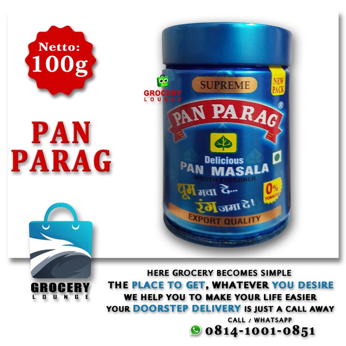 Jual PAN PARAG PAN MASALA 100G Shopee Indonesia