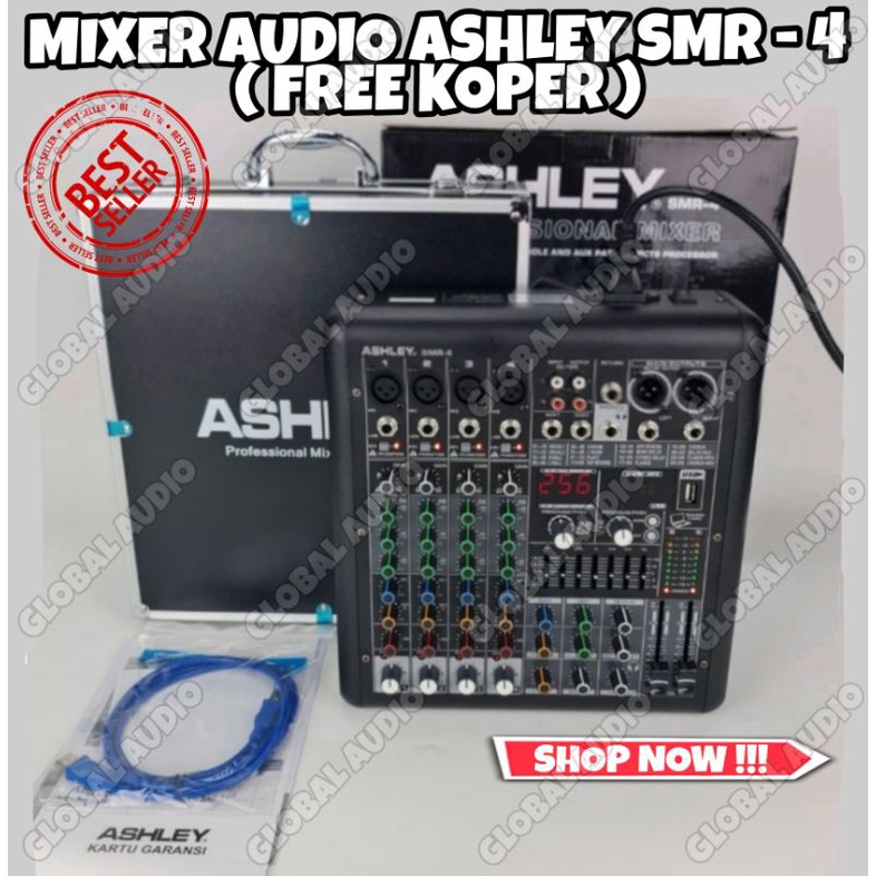 Jual Mixer Ashley SMR 4 Original 4 Channel Bluetooth New Model Free ...