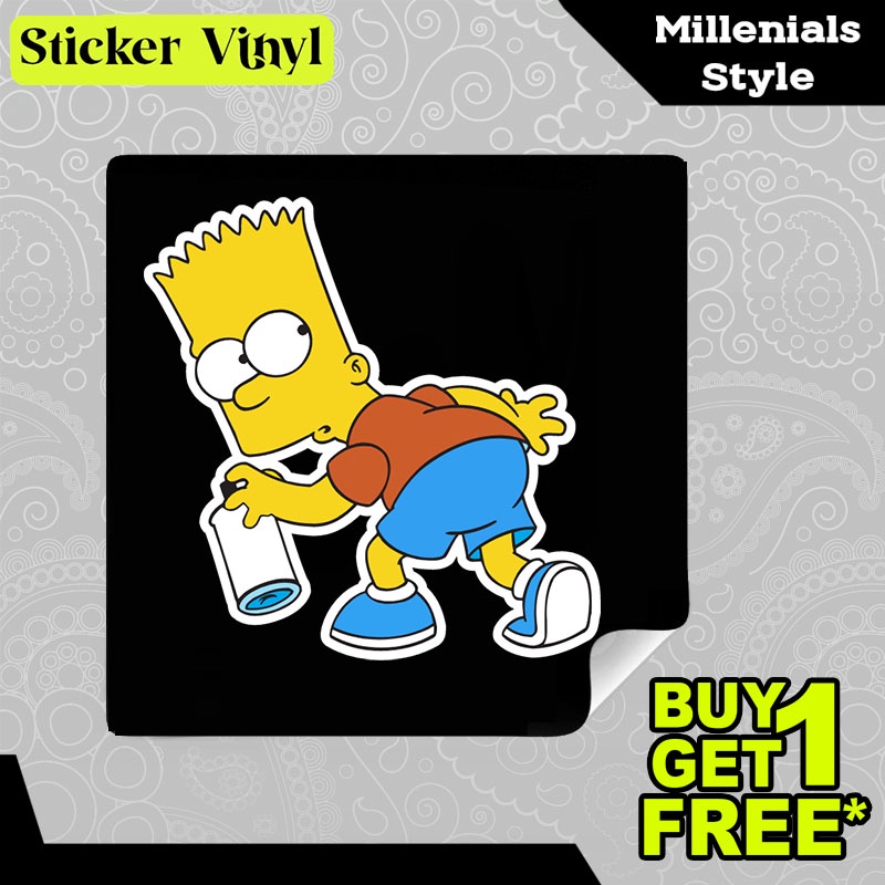 Jual Stiker Sticker Bart Simpson With Aerosol Spray Kartun Lucu Anak ...