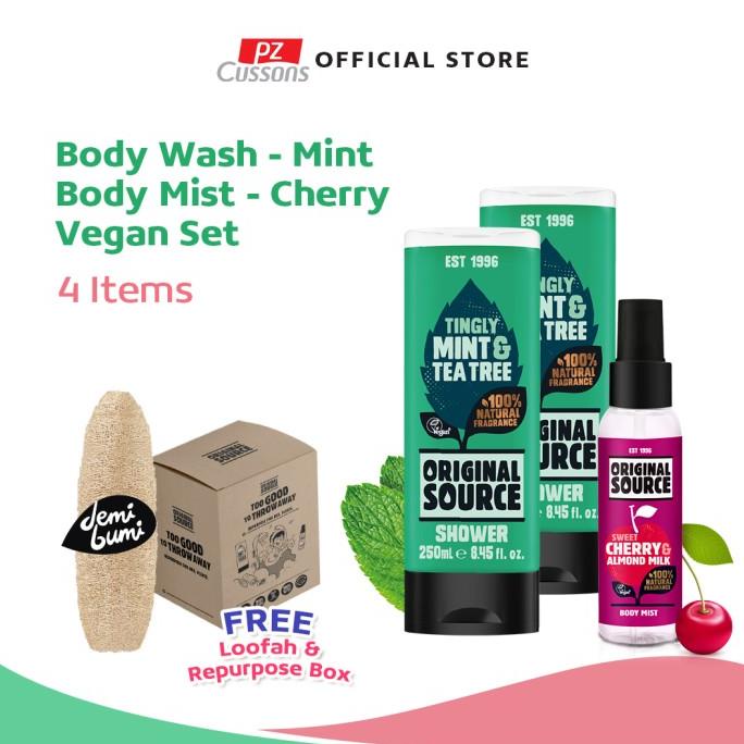 Jual Original Source Body Wash Mint & Cherry Vegan Set X DemiBumi