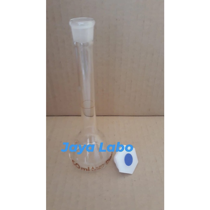 Jual IWAKI LABU UKUR Vol. 50 ml PP Stopper / Volumetric Flask | Shopee ...
