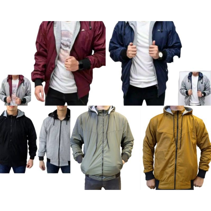 Jual JAKET PARASUT BULAK BALIK JAKET BB SWEATER PARASUT BULAK BALIK ...