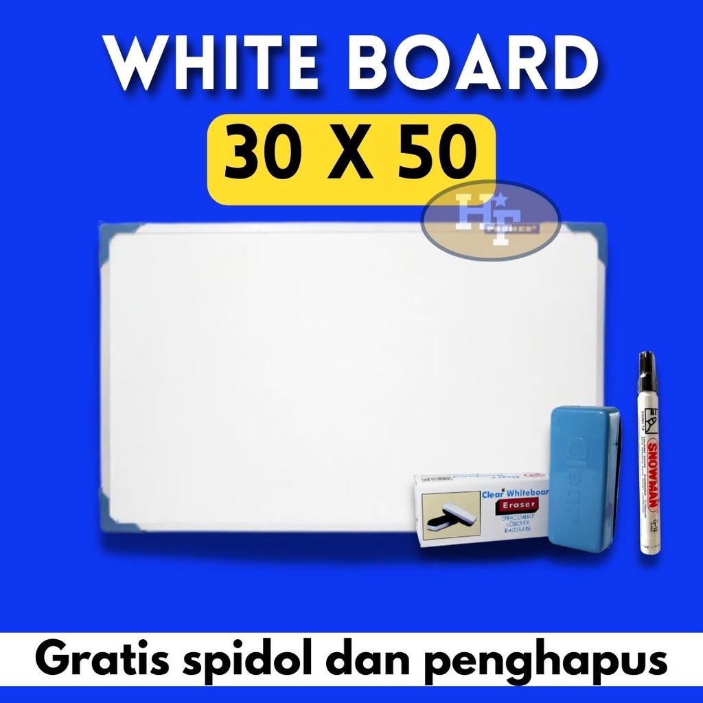 Jual Papan Putih 1 Set/Whiteboard/Papan Tulis/White Board Free Hapus
