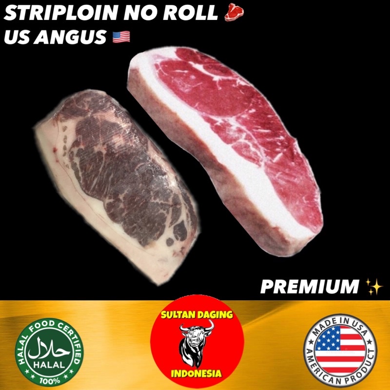 Jual Wagyu Striploin No Roll Black Angus Gram Import Dari Usa Striploin No Roll Us Steak