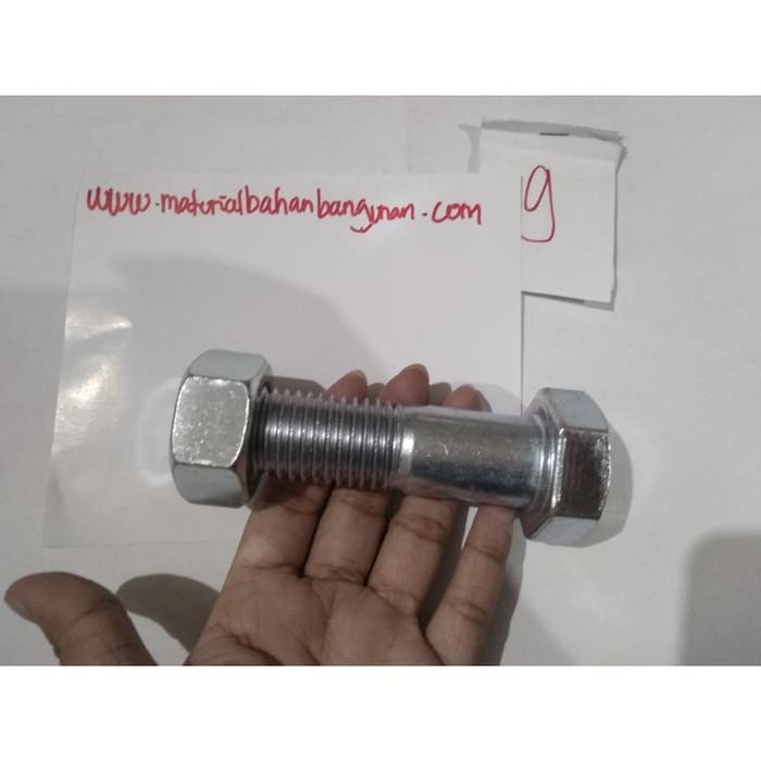 Jual Penawaran Menarik Mur Baut Putih M X Mm Hexagonal Bolt Nut Galvanis Pertukangan Murah