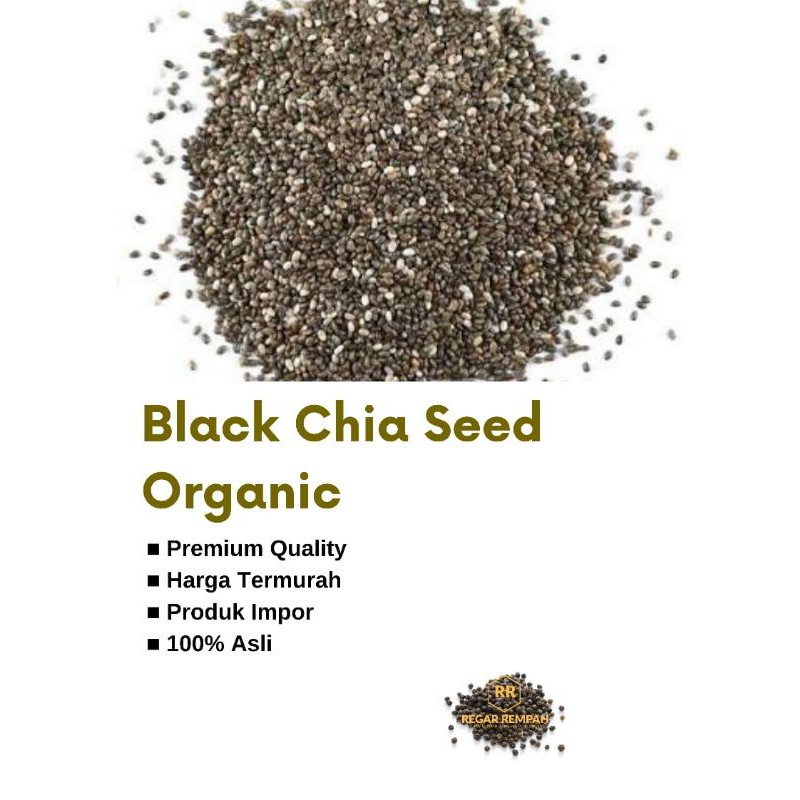 Jual Black Chia Seed Organic Mexico 1 Kg | Shopee Indonesia