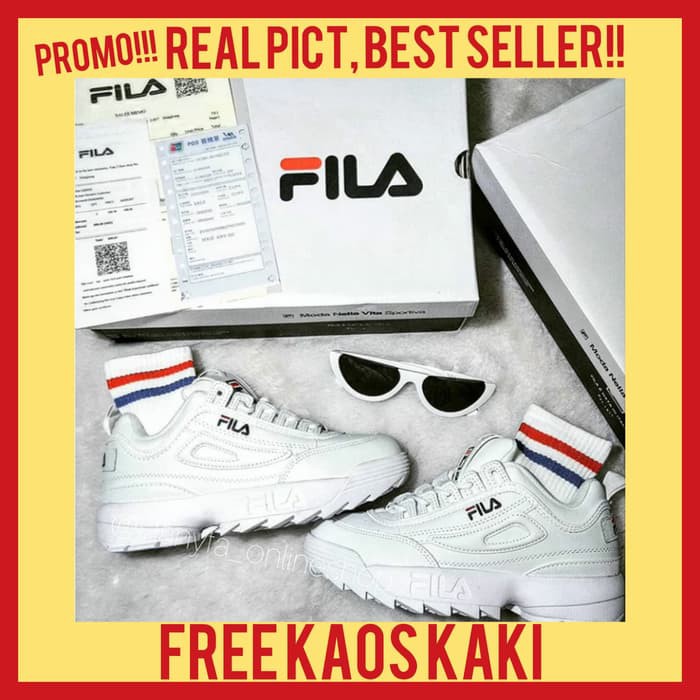 Jual PROMO Fila DISRUPTOR II 2 ORIGINAL KOREA Destroyer sepatu sneakers sport Shopee Indonesia