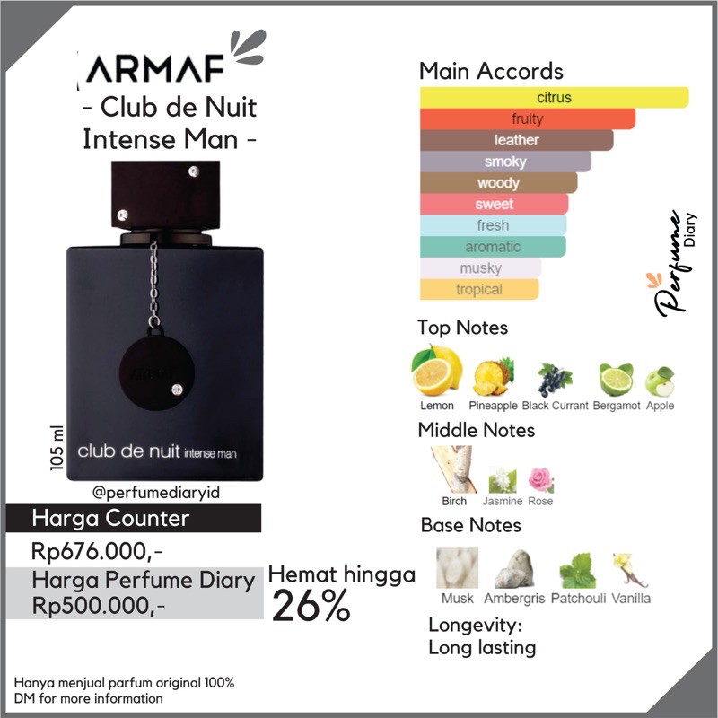 Jual Armaf - Club De Nuit Intense (105 Ml) | Shopee Indonesia