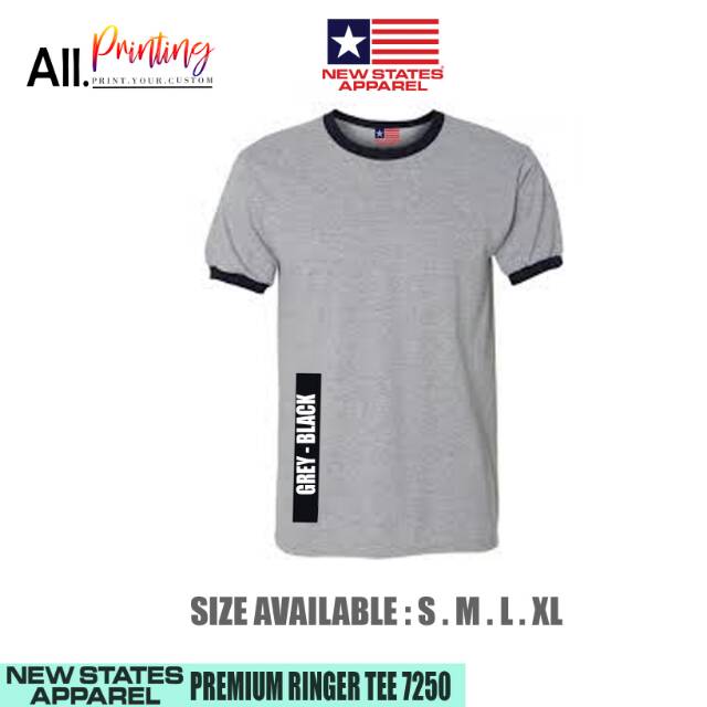 Jual KAOS POLOS NSA RINGER TEE New States Apparel | Shopee Indonesia