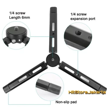 Aluminium Tripod Gimbal Handphone DSLR Tripod Mini Mirrorless Action Cam Tripod Aluminum