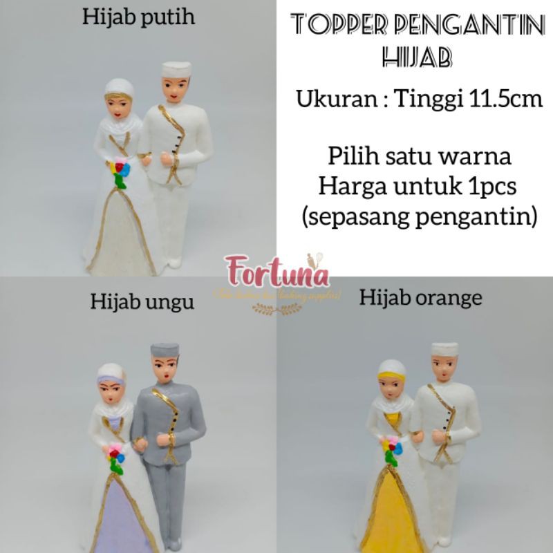 topper pengantin hijab