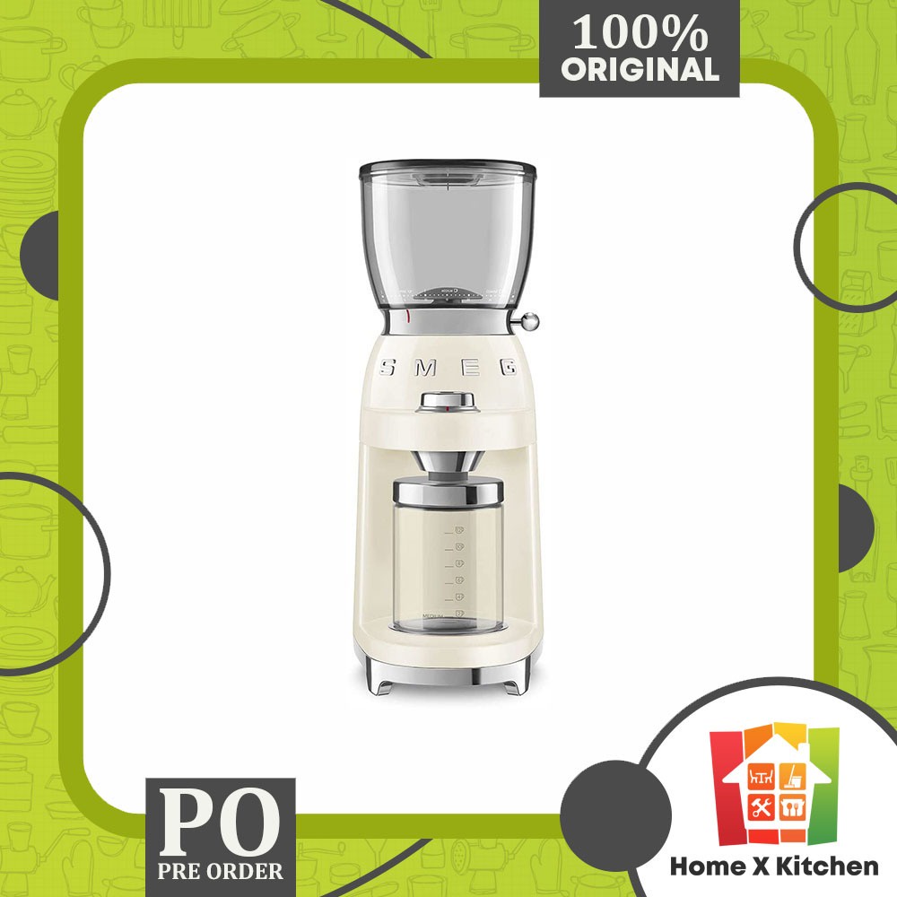 Jual Smeg 50's Retro Style Aesthetic Coffee Grinder, CGF01 (Cream