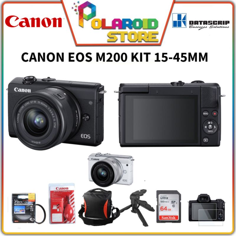 Jual CANON EOS M200 KIT 1545MM / CANON M20P KIT 1545MM / KAMERA CANON