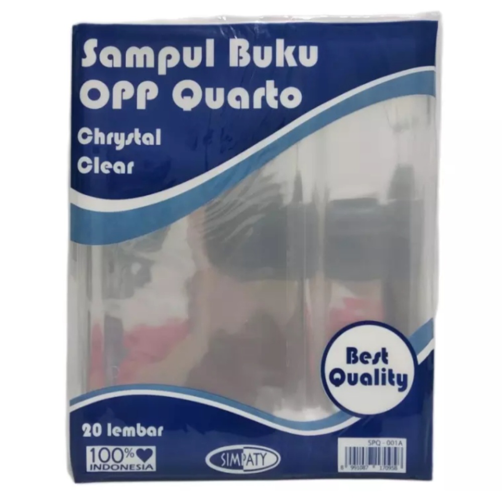 Jual Sampul Buku Plastik Opp Ukuran Kwarto Model Slip On Isi 20 Tebal