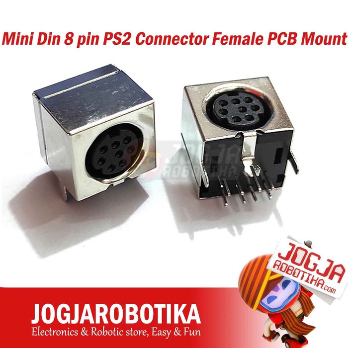 Jual Mini Din 8 pin PS2 Connector Female PCB Mount | Shopee Indonesia