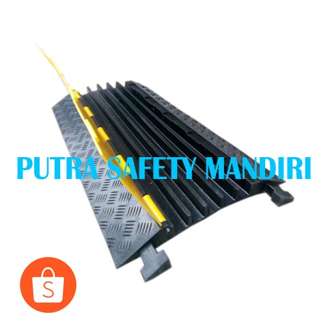 Jual CABLE PROTECTOR RUBBER 5 CHANNEL KARET PELINDUNG KABEL LANTAI DAN ...