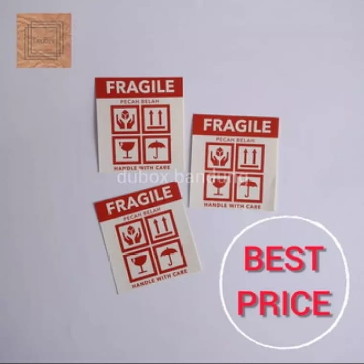 Jual Pak Pcs Stiker Fragile Stiker Tempel Awas Pecah Stiker Tempel Fragile Shopee