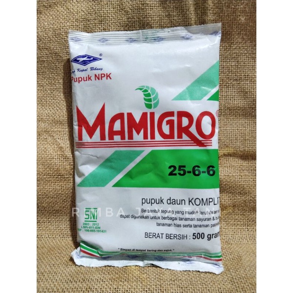 Jual Mamigro 25-6-6 Pupuk Daun Komplit 500gr | Shopee Indonesia