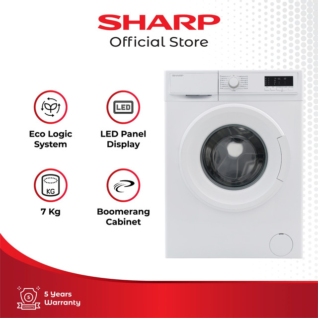 Jual Washing Machine Front Loading 7Kg - Boomerang Series ES-FL1072B ...