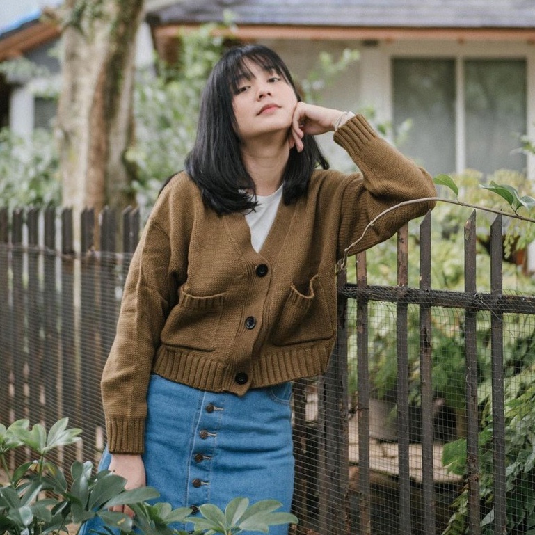 CARDIGAN CROP RAJUT ZARA/CARDIGAN RAJUT CROP SAKU/ATASAN RAJUT CROP WANITA  KOREAN STYLE