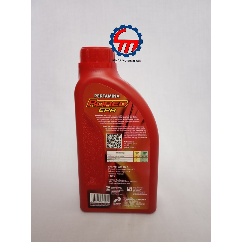Jual Oli Pertamina Rored Epa SAE 90 1 Liter Asli Original | Shopee ...
