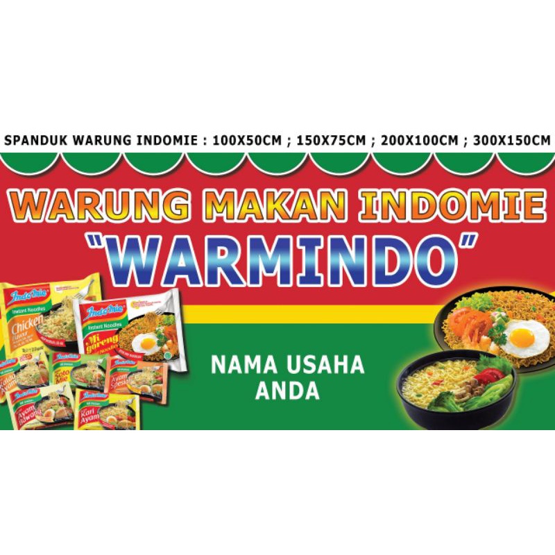 Jual Spanduk Baner Dan Banner Warung Indomie Warmindo Warkop Sudah Siap