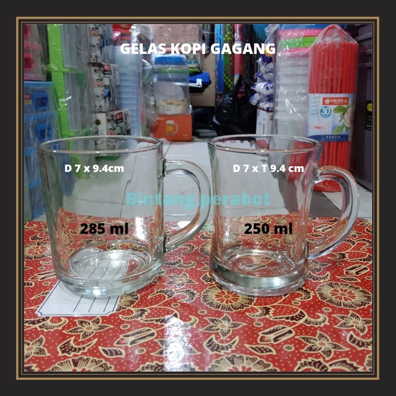 Jual Gelas Kopi Gagang Polos Gelas Gagang Kopi Langsing Gelas Royalex Gelas Kaca Gelas 9817