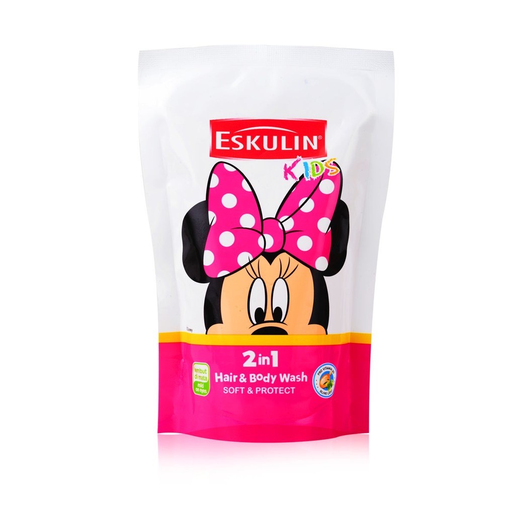 Jual Eskulin Kids 2in1 Hair & Body Wash Soft & Protect Minnie 280ml ...