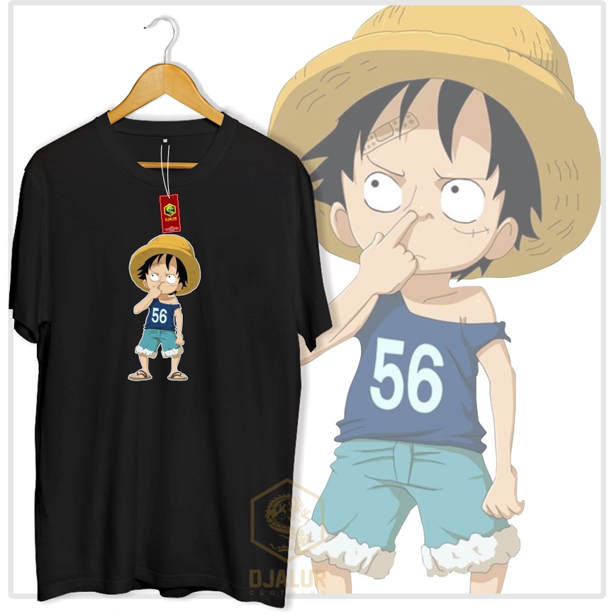 Jual Kaos Luffy Ngupil Onepiece Kaos Anime Wibu Manga One Piece Kaos