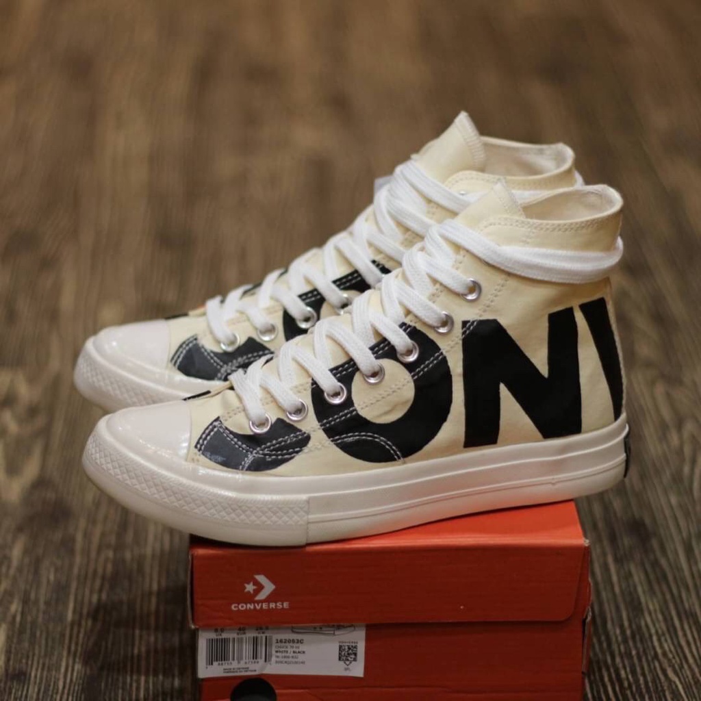 Jual SEPATU CONVERSE 70S HI BIG FONT OF WHITE BLACK PREMIUM 100% ...