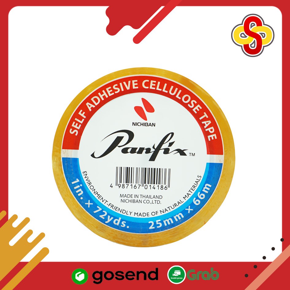 Jual Isolasi / Selotip Panfix 1 inch / 24 mm x 72 yard Cellulose Tape ...