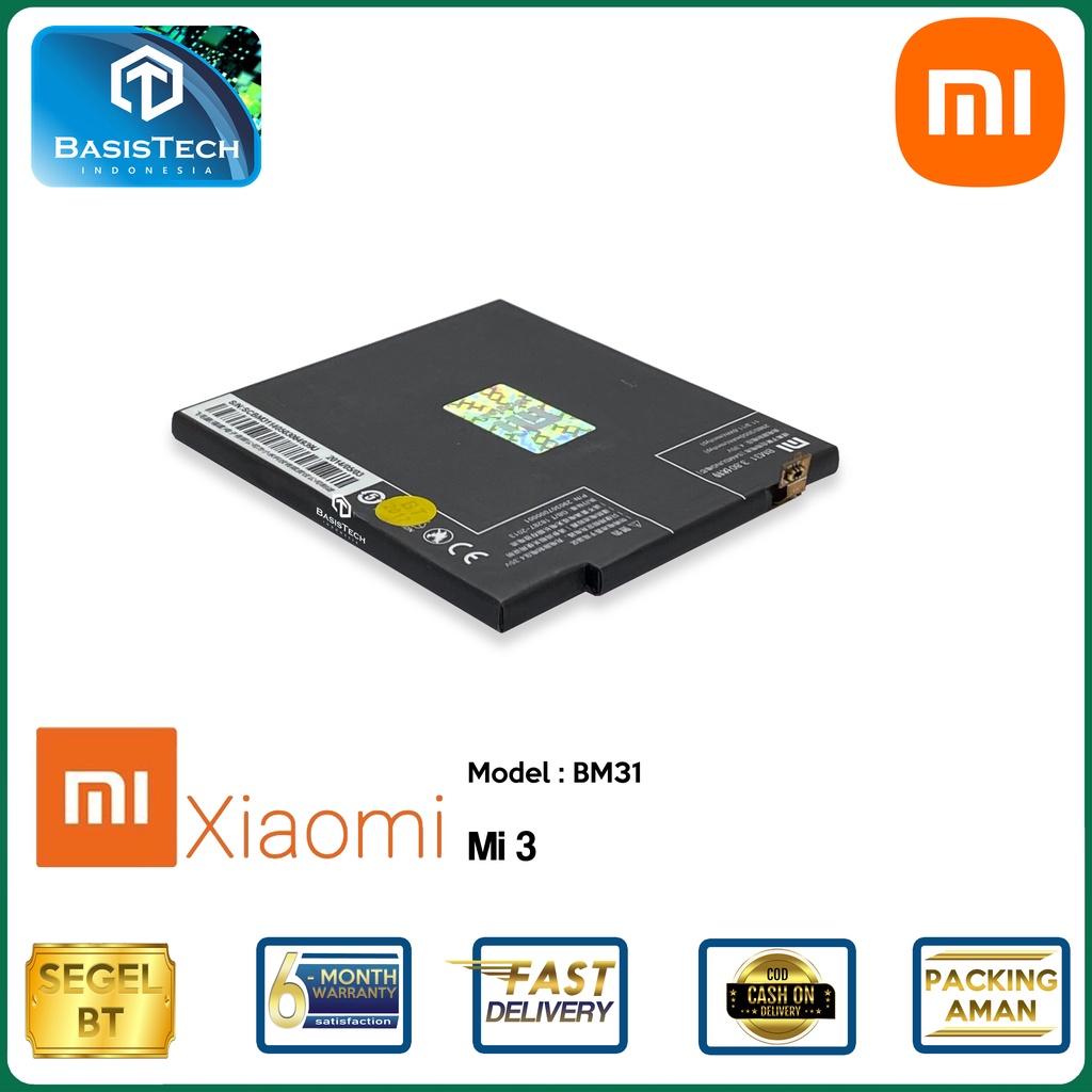 Jual BATERAI XIAOMI Mi3 - BM31 - ORIGINAL QUALITY | Shopee Indonesia