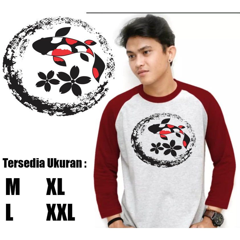 Jual Myco | Kaos Raglan | Gambar Ikan | Kaos lengan panjang | Atasan ...
