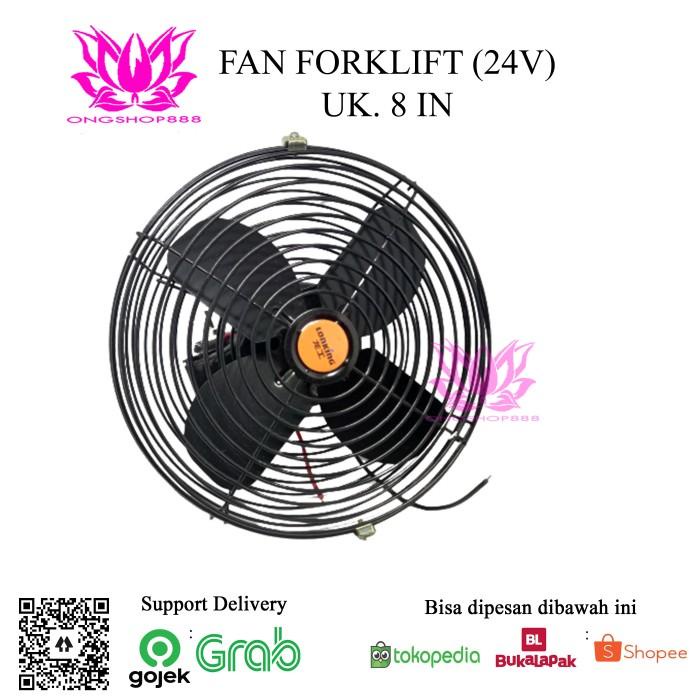 Jual Fan Forklift Electric 8 Inch 24V DC Kipas Angin VDC Model Bulat ...