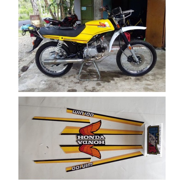 Jual STIKER STRIPING LIS VARIASI HONDA WIN100 WIN 100 KUNING GOLD ...
