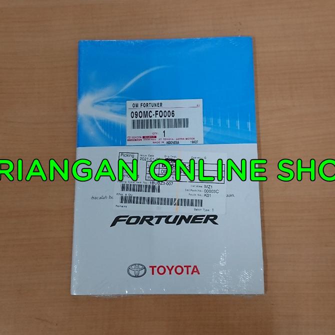 Jual Manual Book Buku Pedoman Toyota Fortuner Teknik & Sains Shopee
