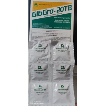 Jual GIBGRO 20TB Tablet ZAT PENGATUR TUMBUH TANAMAN Memacu Pertumbuhan ...