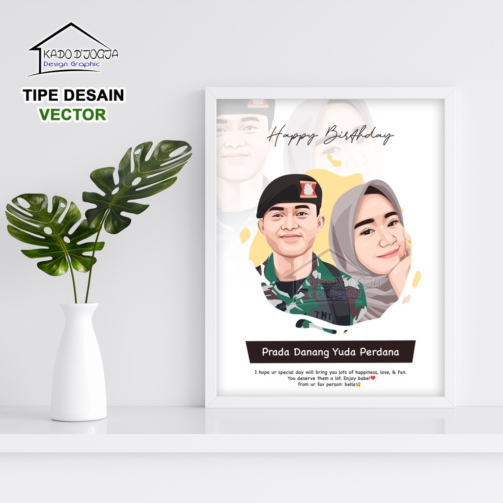 Jual Desain Vektor Couple Softfile File Aja Kado Wisuda Kado Ulang Tahun Kado Pernikahan