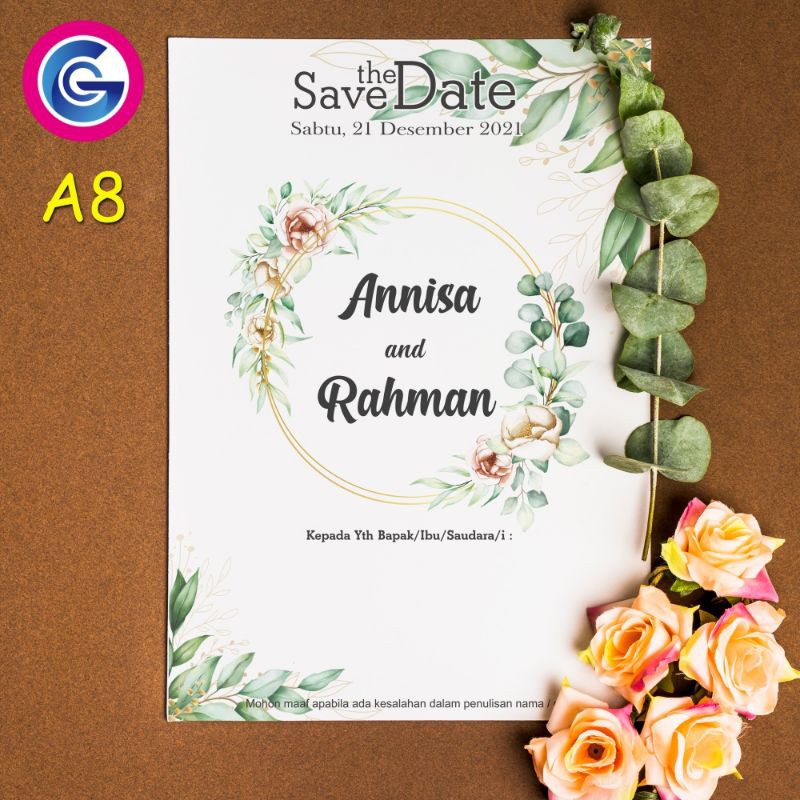 Jual Undangan Pernikahan Desain Cantik & Elegan Model A8 | Shopee Indonesia