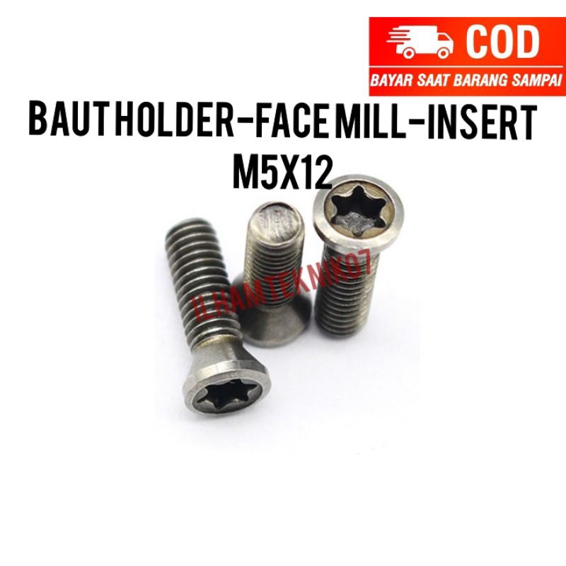 Jual baut insert bubut baut holder bubut baut face mill M5x12 | Shopee ...