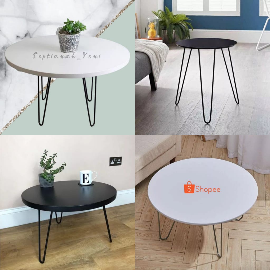 Jual Meja Bulat Ruangan Minimalis Modern Untuk Coffe Table Termurah ...